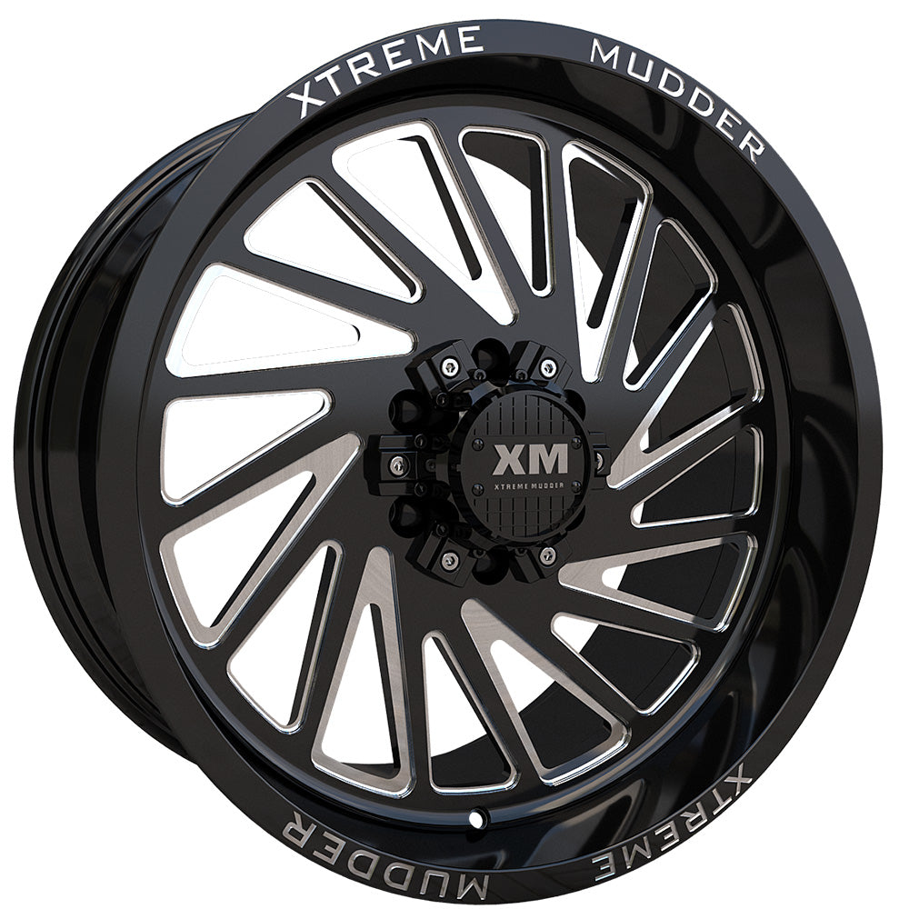 Xtreme Mudder XM-346 Black Milled Wheel