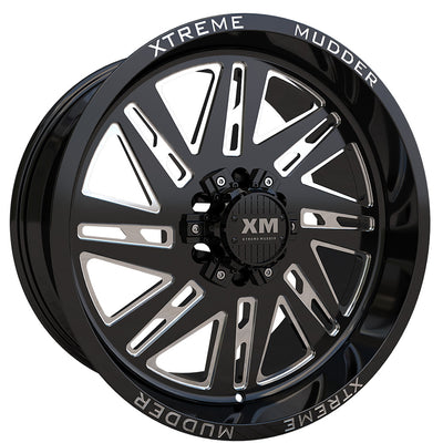 Xtreme Mudder XM-347 Black Milled Wheel