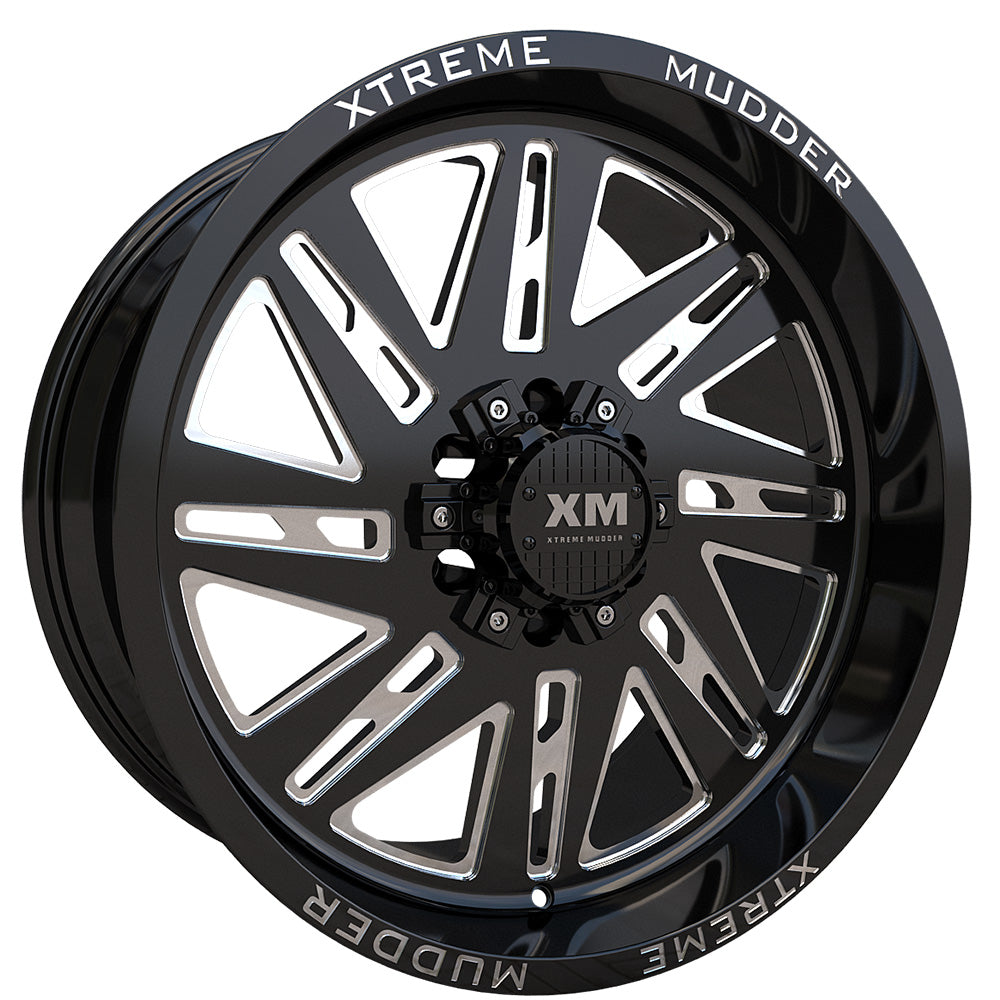 Xtreme Mudder XM-347 Black Milled Wheel
