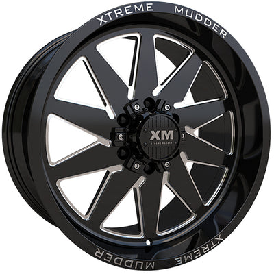 Xtreme Mudder XM-348 Black Milled Wheel