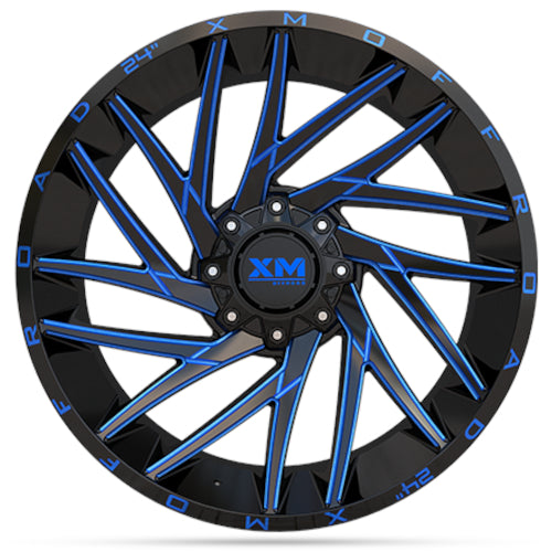 Xtreme Mudder XM-351 Black Blue Milled Wheel