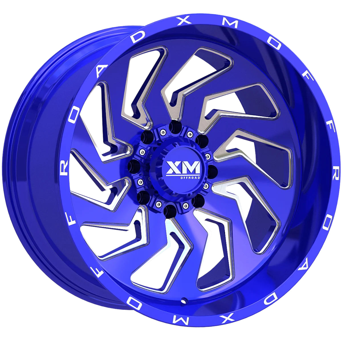 Xtreme Mudder XM-353 Blue Milled Wheel
