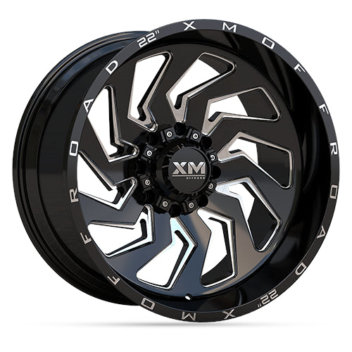 Xtreme Mudder XM-353 Black Milled Wheel