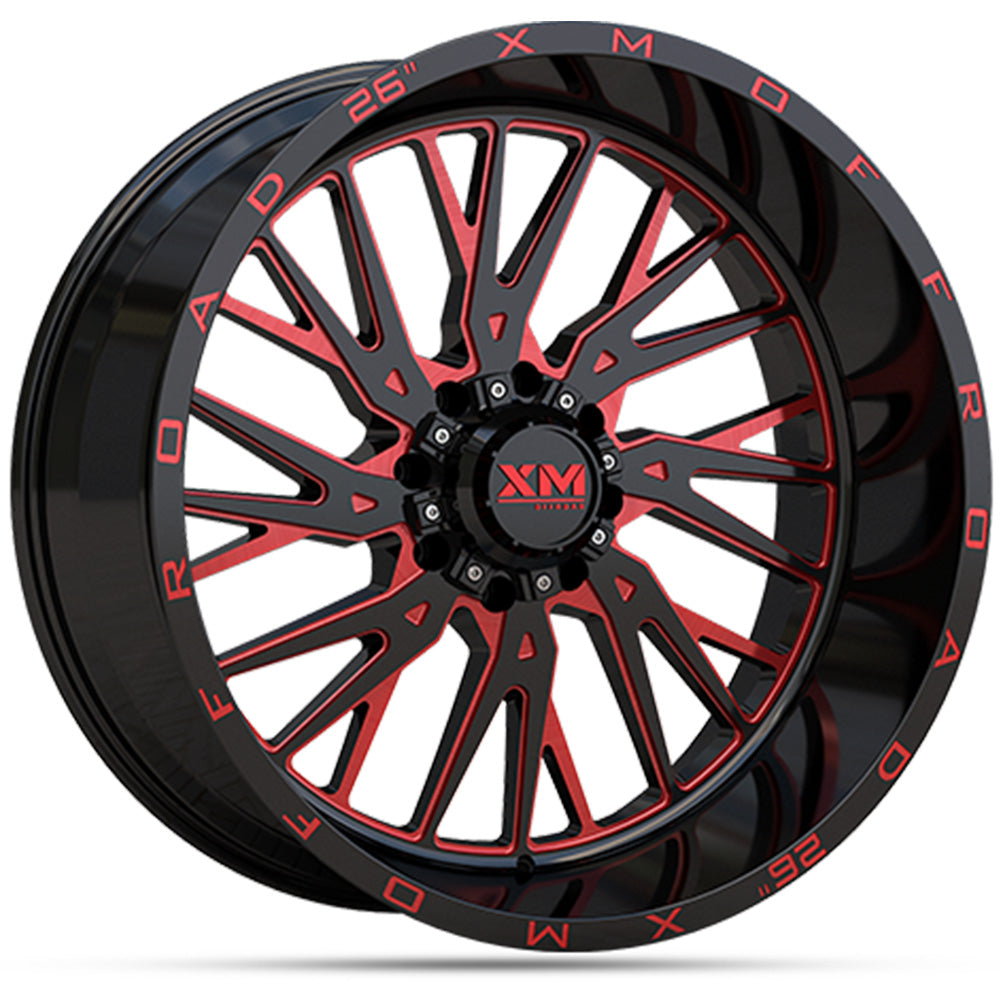 Xtreme Mudder XM-354 Black Red Milled Wheel