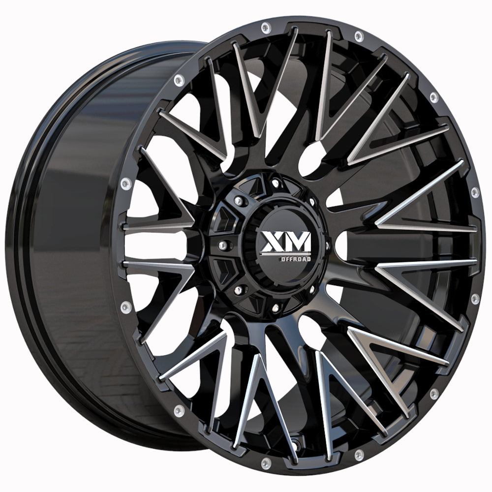 Xtreme Mudder XM-355 Black Milled Wheel