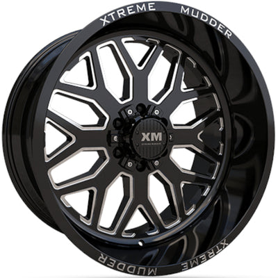 Xtreme Mudder XM-401 Black Milled Wheel