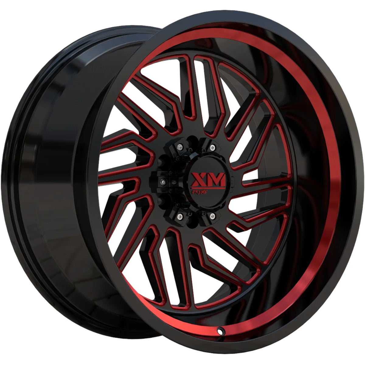 Xtreme Mudder XM-500 Black Red Milled Wheel