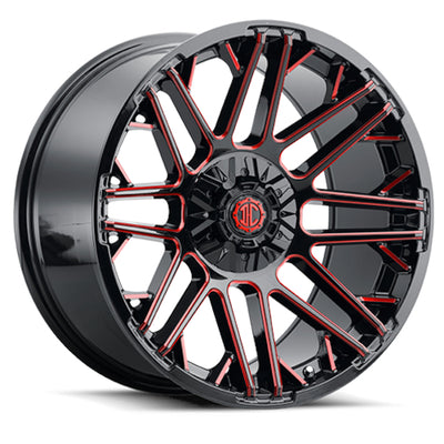 Xtreme NX-27 Black Red Milled Wheel