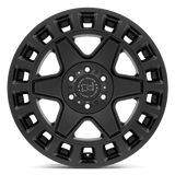 Black Rhino York 17x8 +52 Matte Black   truck wheel