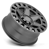 Black Rhino York 17x8 +52 Matte Gunmetal   truck wheel