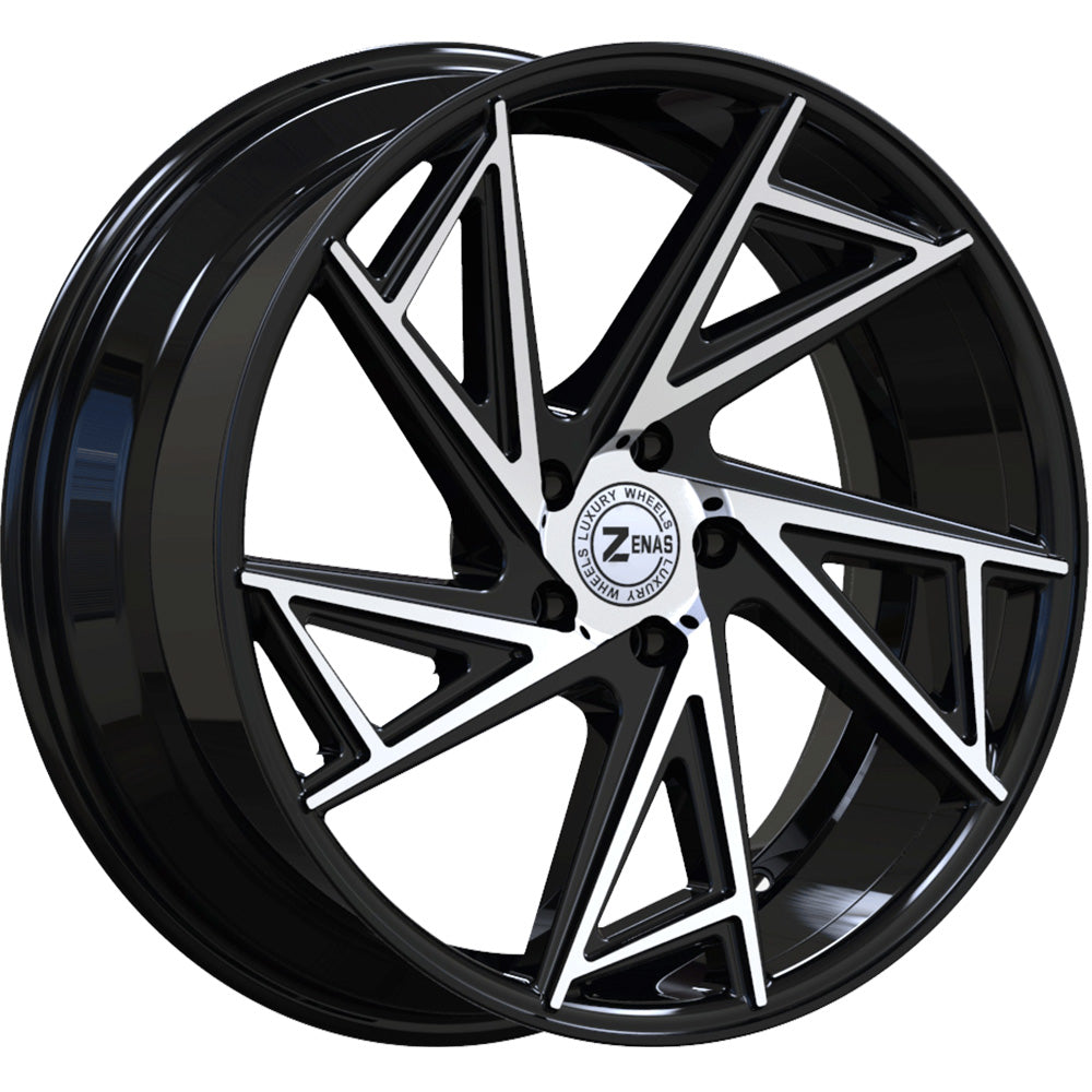 Zenas ZW04 Black Machined Wheel