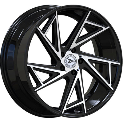 Zenas ZW04 Black Machined Wheel