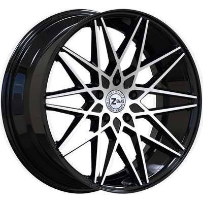 Zenas ZW08 Black Machined Wheel