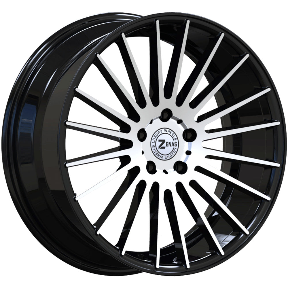 Zenas ZW17 Black Machined Wheel